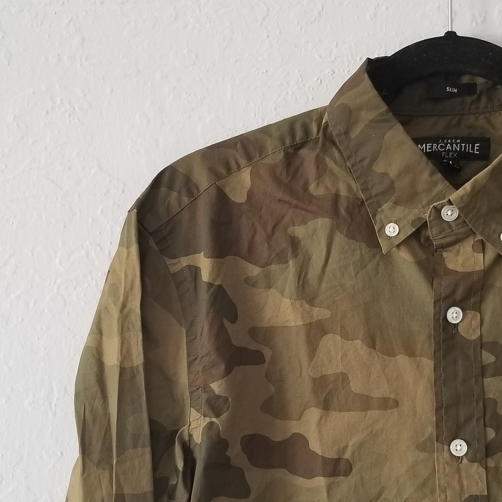 J. Crew Factory Camo Shirt Medium NWT